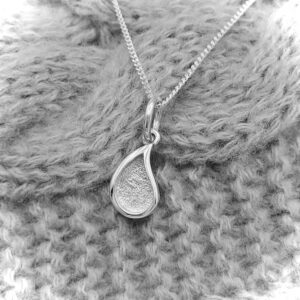Plain Milk Drop Pendant in Sterling Silver 925