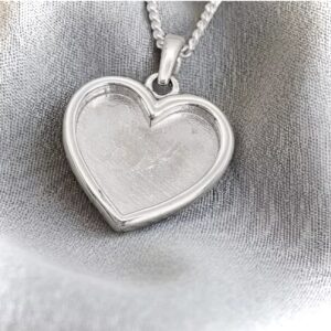 Plain Heart Pendant in Sterling Silver 925