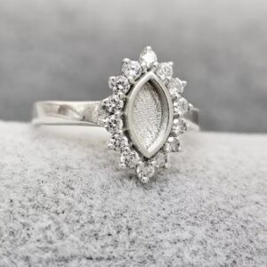CZ Princess Marquise Ring in Sterling Silver 925