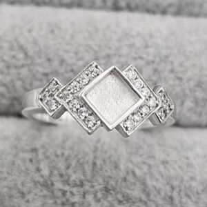 CZ Art Deco Ring in Sterling Silver 925