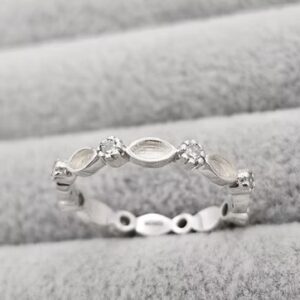 CZ Smooth Edge Full Marquise Ring in Sterling Silver 925