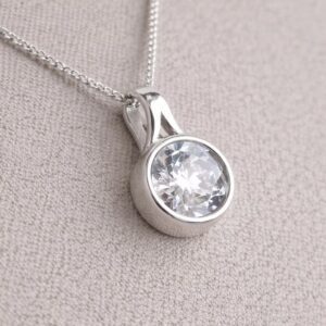 The Secretly Collection - CZ Round Pendant with hidden chamber - See Description