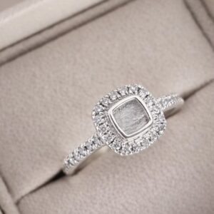 CZ Set Cushion Ring Sterling Silver 925