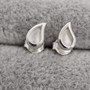 Solid Milk Drop Earrings in Sterling Silver 925