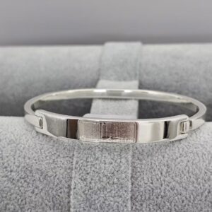 (Made to Order - See Description) Unisex Solid weighted Bar Bangle in Sterling Silver 925 