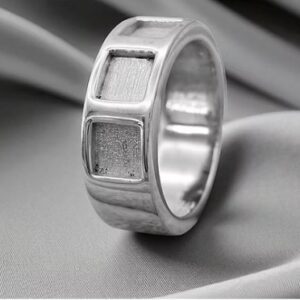 Triple channel fill-able Ring in Sterling Silver 924