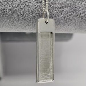Gents Oblong fill-able Sterling Silver 925 Pendant