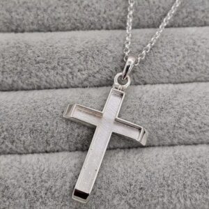 Gents solid Sterling Silver 925 fill-able Cross
