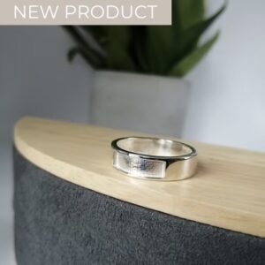 Front faced fill-able channel Ring in Sterling Silver 925