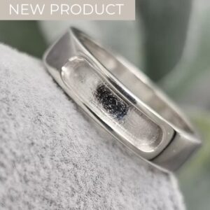 Front facing round edge fill able Ring in Sterling Silver 925